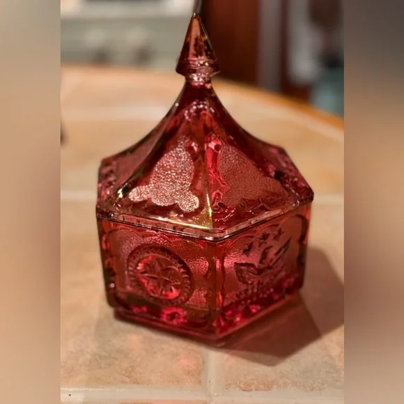 Vintage Tiara Indiana Glass Dish w/lid✨ - Picture 3 of 15